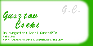 gusztav csepi business card